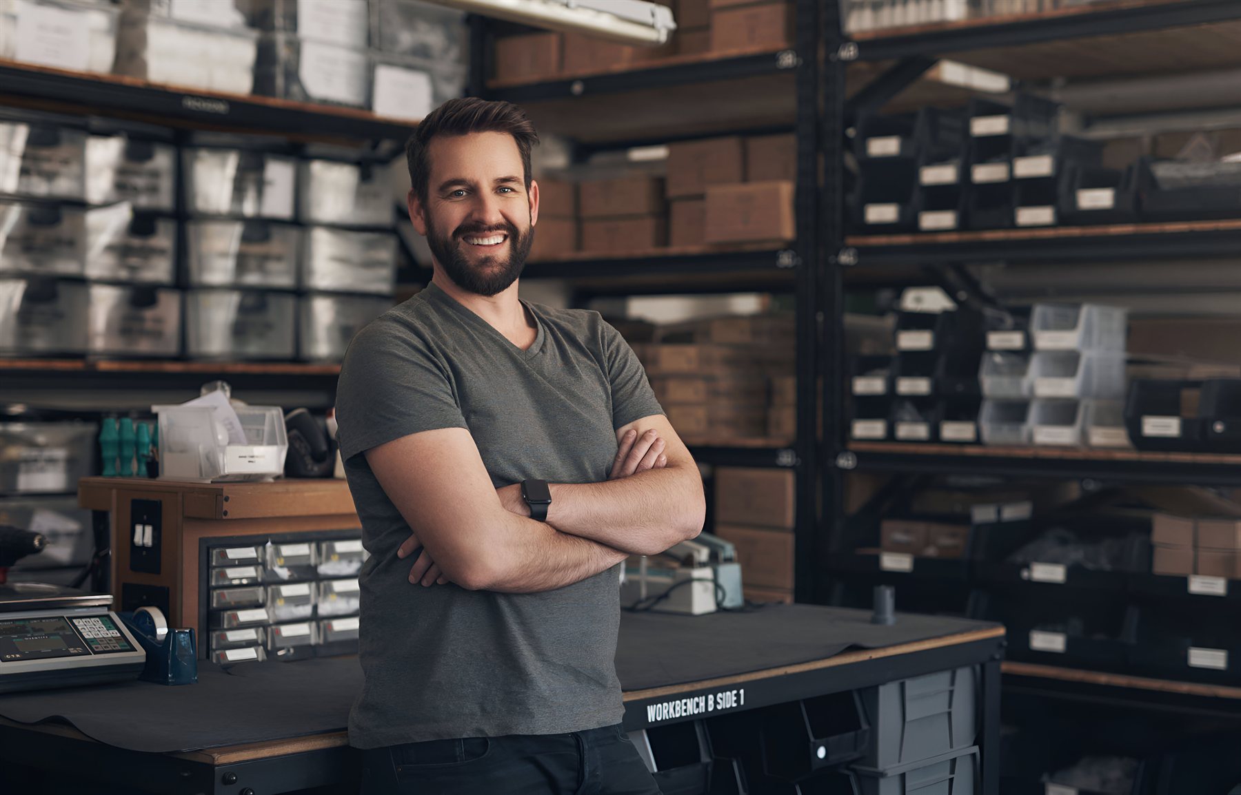 Empreendedor com negócio em crescimento